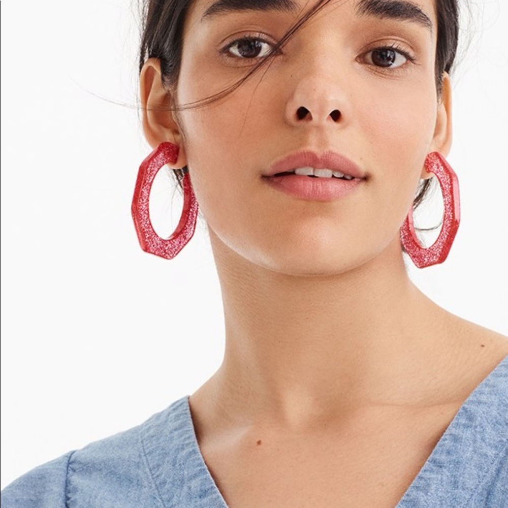 J.Crew Angled hoop earrings NWT